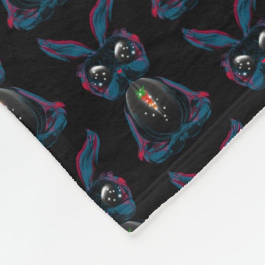 Niedlicher Bunny mit Sparkling Carrot Soul Fleecedecke (Ecke)