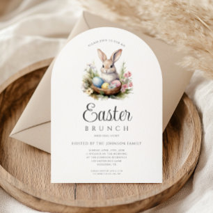 Niedlicher Bunny Oaster Brunch Arch Einladung