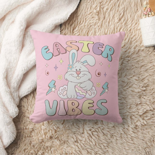 Niedlicher Bunny Oaster Vibes Pastell Spring Kissen (Decke)