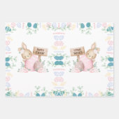 Niedlicher Bunny Osteraster Geschenkpapier Set (Vorderseite 2)