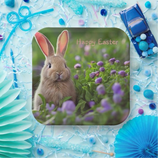 Niedlicher Bunny Osteraster Pappteller (Party)