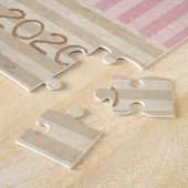 Niedlicher Bunny Pink Girl Keepake Geburtsstunde Puzzle (Seite)