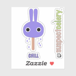 Niedlicher Bunny Popsicle SuspectCelery™ Sticker