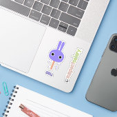 Niedlicher Bunny Popsicle SuspectCelery™ Sticker (Laptop mit iPhone)