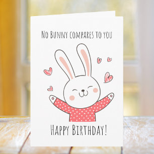 Niedlicher Bunny Pub Geburtstag Karte