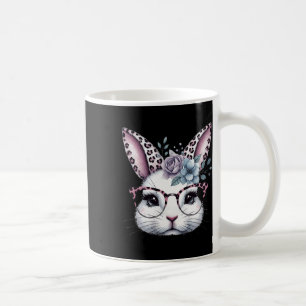 Niedlicher Bunny Rabbit Face Gles Girls Happy Oste Kaffeetasse