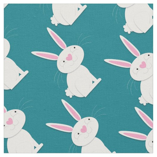Niedlicher Bunny Rabbit Kids Cartoon Stoff (Nahaufnahme)
