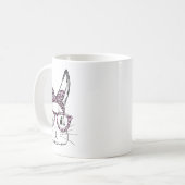 Niedlicher Bunny Rabbit Leopard Gles Happy Osterta Kaffeetasse (Vorderseite Links)