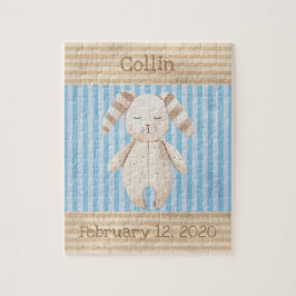 Niedlicher Bunny Rabbit Monogram Spaß Puzzle