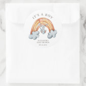 Niedlicher Bunny Rainbow Runder Aufkleber (Tasche)