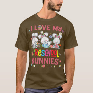 Niedlicher Bunny Teacher Student I Liebe Mein Vors T-Shirt
