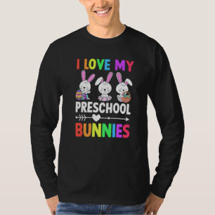 Niedlicher Bunny Teacher Student I Liebe Mein Vors T-Shirt