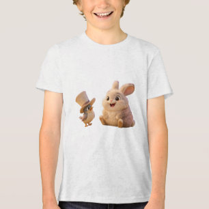 Niedlicher Bunny und Vogel mit Top Hat