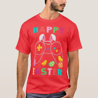 Niedlicher Bunny Video Game Controller Gamer Happy T-Shirt