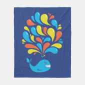 Niedlicher bunter Blauwal Fleecedecke (Vorderseite)