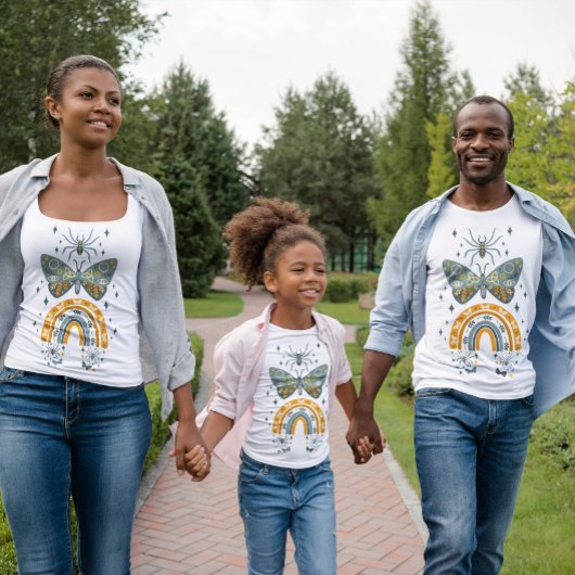 Niedlicher, bunter bohischer Stil Hallow Design Tri-Blend Shirt