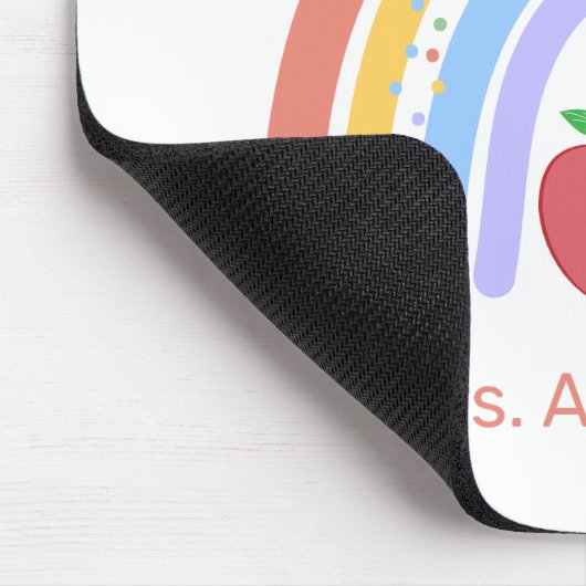 Niedlicher bunter Boho Rainbow-Lehrer Mousepad (Ecke)