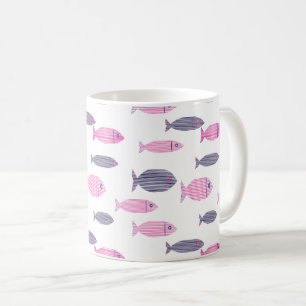 Niedlicher Bunter Fisch Küstenkaffeebecher Kaffeetasse