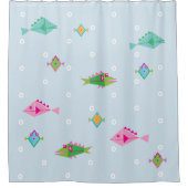 Niedlicher, bunter Fisch unter dem Meer Duschvorhang (Vorderseite)