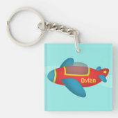 Niedlicher bunter Flugzeug-Jet für Kinder Schlüsselanhänger (Vorderseite)