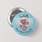 Niedlicher bunter französischer Geistesgeist Button (Vorne & Hinten)