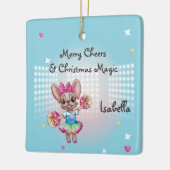 Niedlicher bunter französischer Geistesgeist Keramikornament (Links)