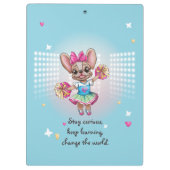 Niedlicher bunter französischer Geistesgeist Klemmbrett (Rückseite)