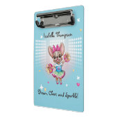 Niedlicher bunter französischer Geistesgeist Mini Klemmbrett (Gewinkelt2)