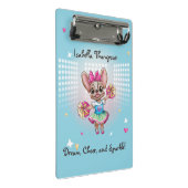 Niedlicher bunter französischer Geistesgeist Mini Klemmbrett (Schrägansicht)