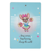 Niedlicher bunter französischer Geistesgeist Mini Klemmbrett (Rückseite)