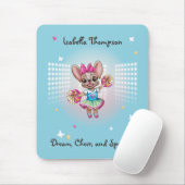 Niedlicher bunter französischer Geistesgeist Mousepad (Mit Mouse)