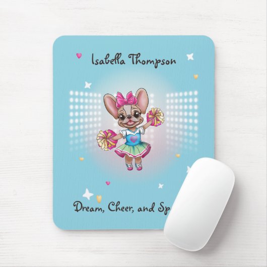 Niedlicher bunter französischer Geistesgeist Mousepad (Mit Mouse)