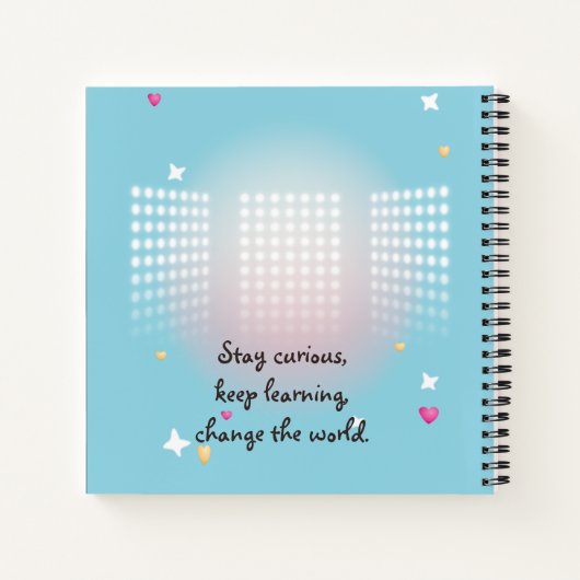 Niedlicher bunter französischer Geistesgeist Notizblock (Rückseite)