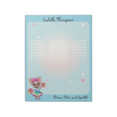 Niedlicher bunter französischer Geistesgeist Notizblock (Rotiert)