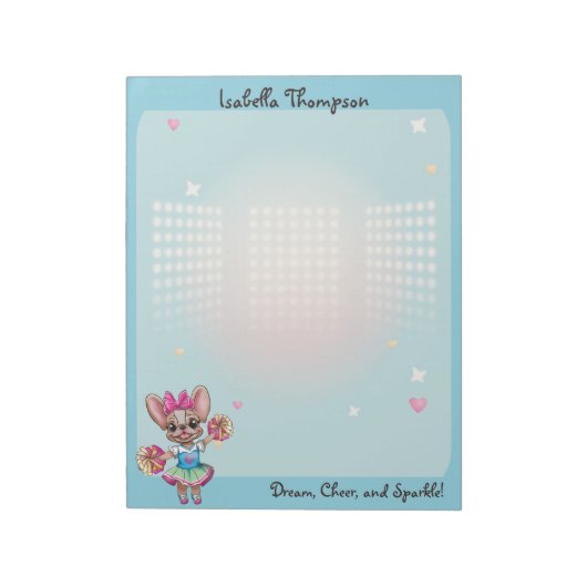 Niedlicher bunter französischer Geistesgeist Notizblock (Rotiert)