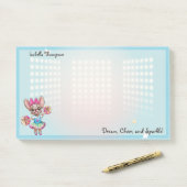 Niedlicher bunter französischer Geistesgeist Post-it Klebezettel (Auf Schreibtisch)