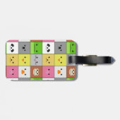 Niedlicher bunter gepäckanhänger (Rückseite horizontal)