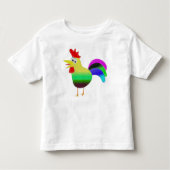 niedlicher, bunter Hahn lustige T - Shirt Geschenk (Vorderseite)