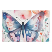 Niedlicher bunter Insektenschmetterling Kissenbezug (Rückseite)