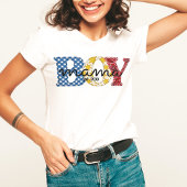 Niedlicher bunter Junge Mama Est Datum Land Rodeo  T-Shirt