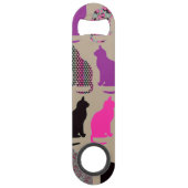 Niedlicher bunter Katzen-Muster-Flaschen-Öffner Speedflaschenöffner (Rückseite)