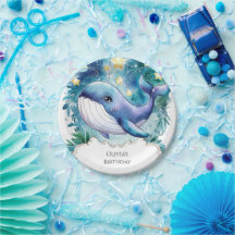 Niedlicher bunter Nautikwal zum Geburtstag