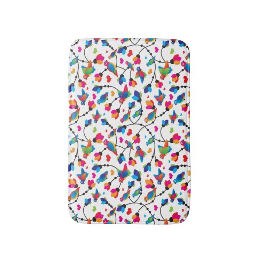 niedlicher bunter Papageienvogel Badematte (Vorderseite Vertikal)