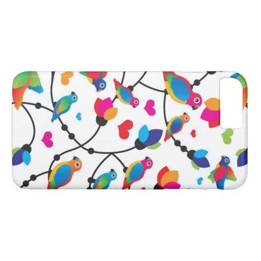 niedlicher bunter Papageienvogel Case-Mate iPhone Hülle (Rückseite (Horizontal))
