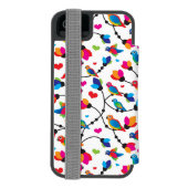 niedlicher bunter Papageienvogel Incipio iPhone Geldbeutel-Hülle (Folio Rückseite)