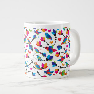 niedlicher bunter Papageienvogel Jumbo-Tasse