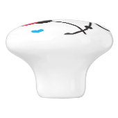 niedlicher bunter Papageienvogel Keramikknauf (Seitenansicht)