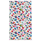 niedlicher bunter Papageienvogel Kleine Geschenktüte (Rückseite)