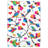 niedlicher bunter Papageienvogel Klemmbrett (Rückseite)