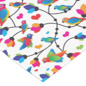 niedlicher bunter Papageienvogel Kurzer Tischläufer (Ecke)